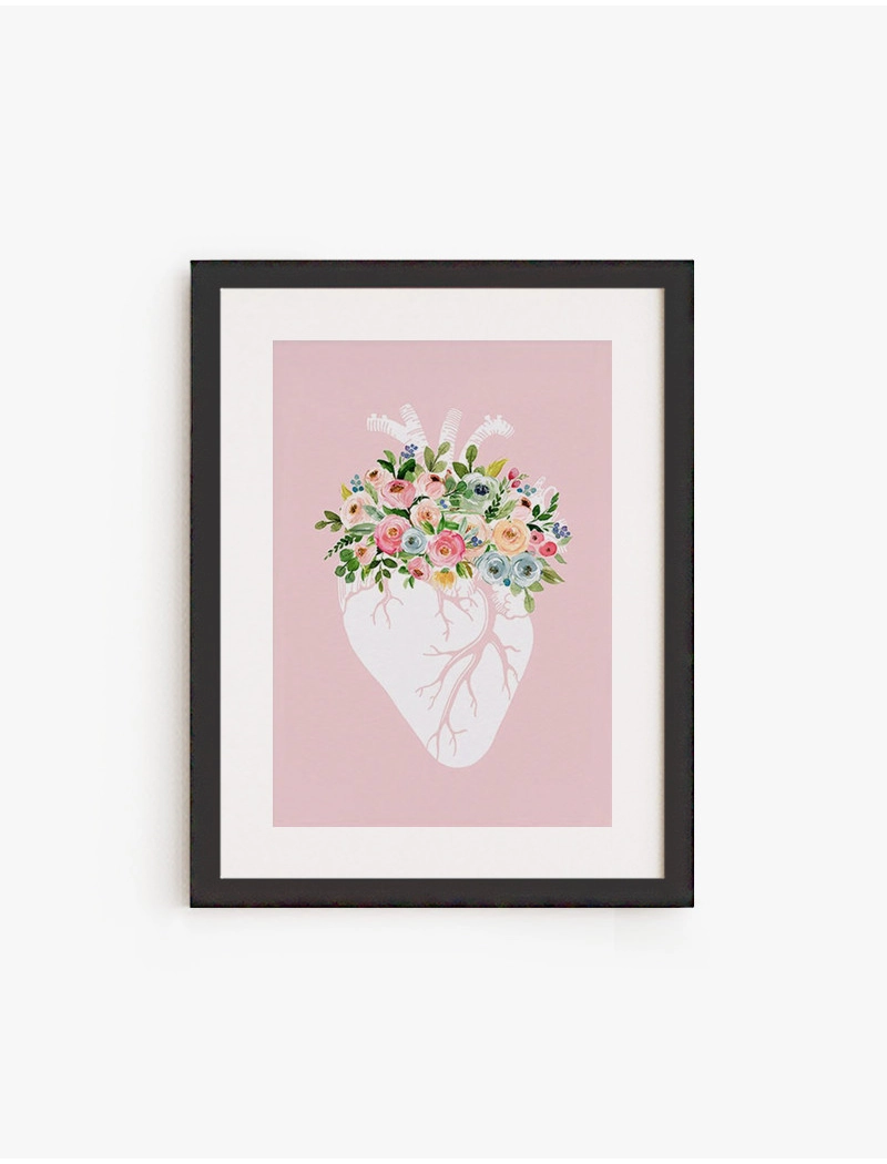 Cuadro Corazón Floral | Be Minimal