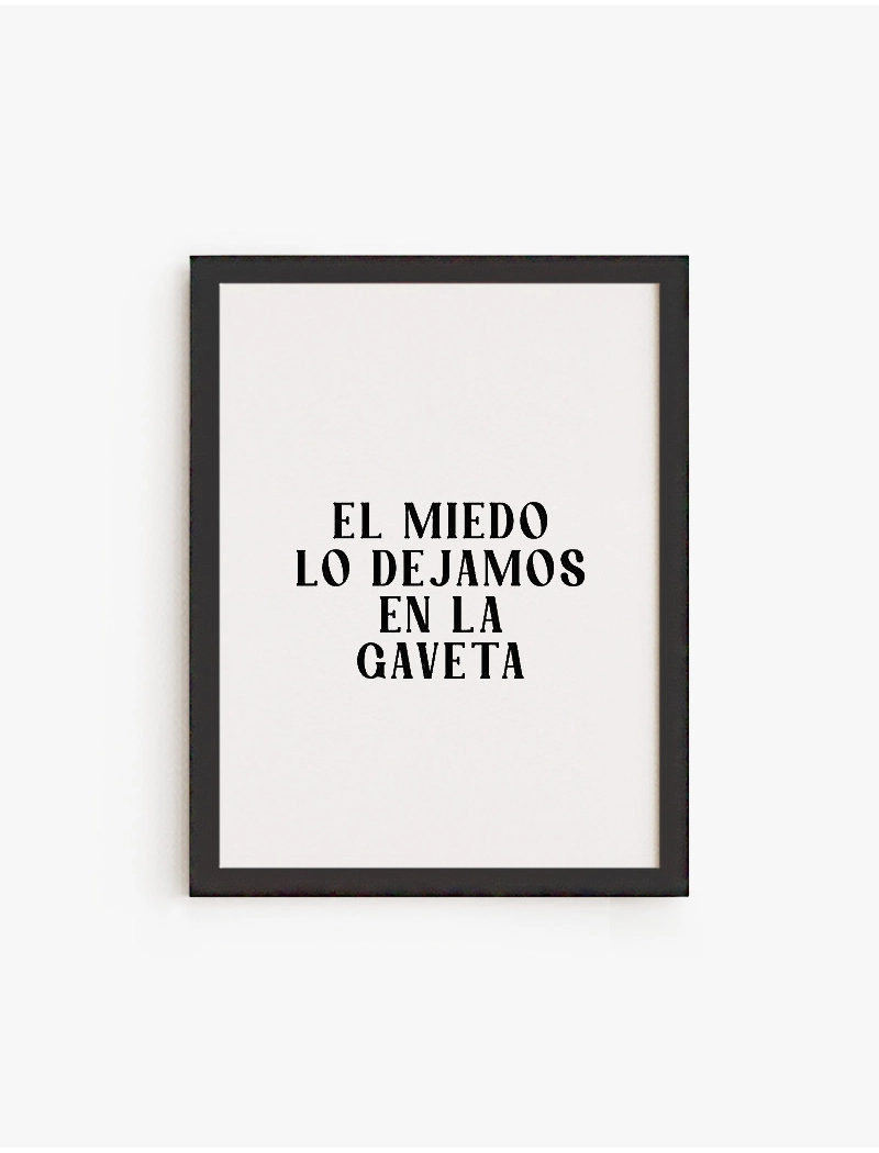 Cuadro Dejamos el Miedo | Be Minimal