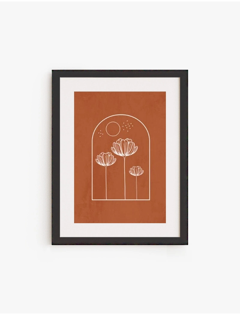 Cuadro Flores Terracota | Be Minimal