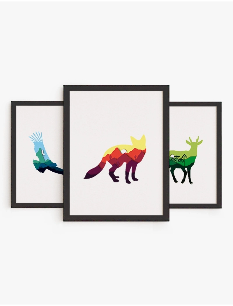 Set cuadros Fauna Chilena | Be Minimal