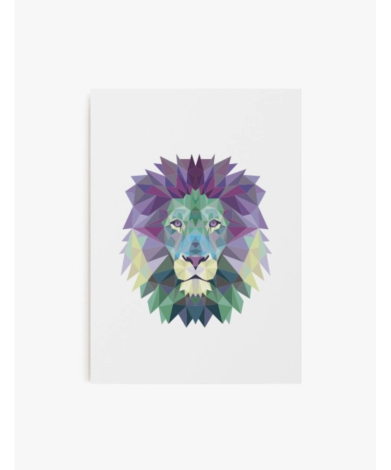 Cuadro León Geométrico | Be Minimal