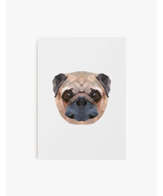 Cuadro Pug Geométrico | Be Minimal