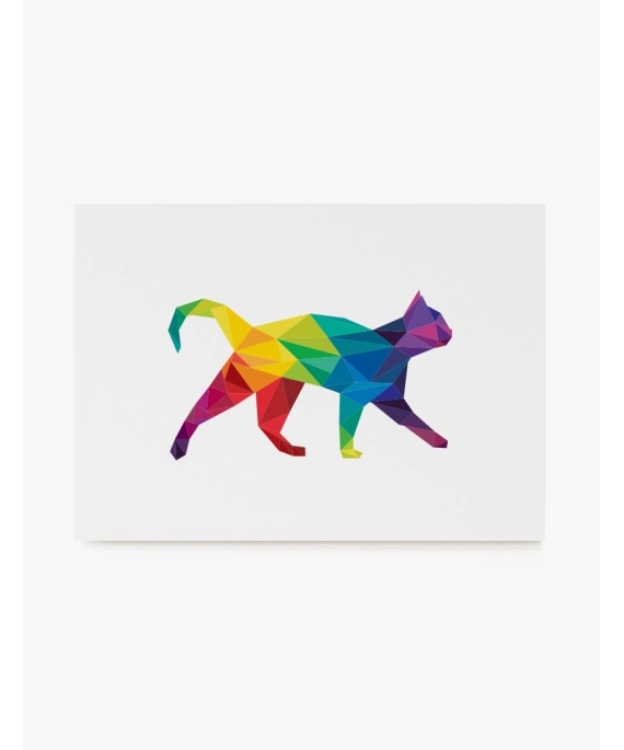 Cuadro Gato color Geométrico | Be Minimal