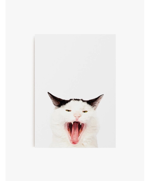 Cuadro Gato Bostezando | Be Minimal