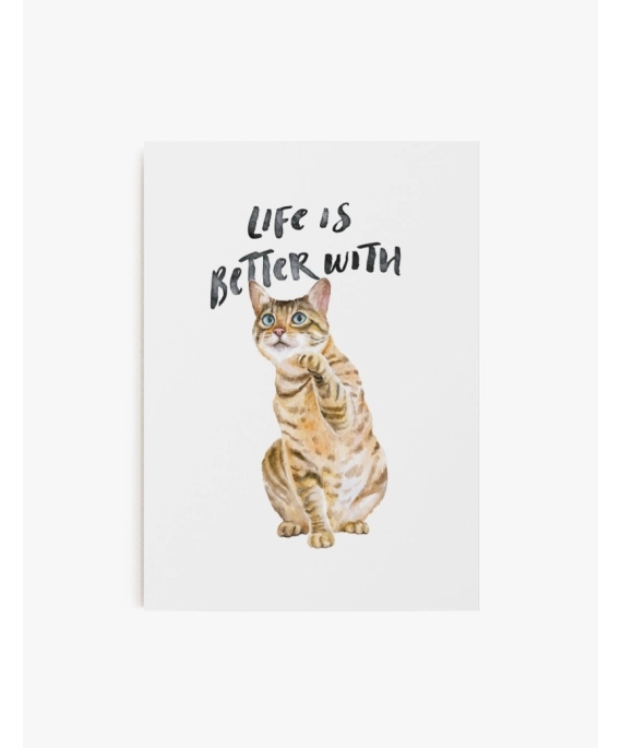 Cuadro La vida es mejor con Gatos | Be Minimal
