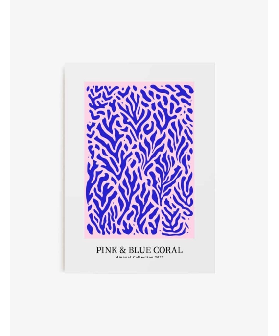 Cuadro Pink and Blue Coral | Be Minimal