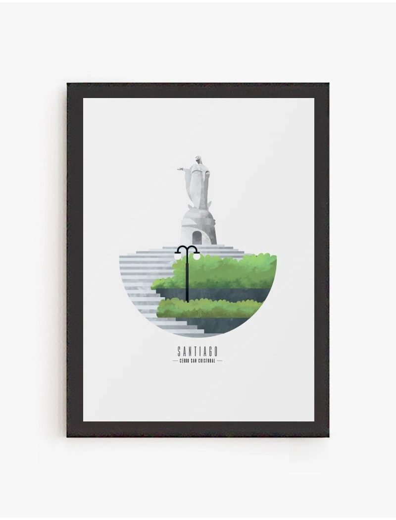 Cuadro Cerro Santa Lucía | Be Minimal