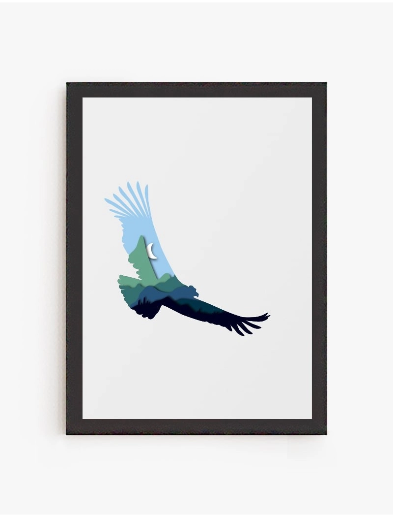 Cuadro Cóndor | Colección fauna Chilena | Be Minimal