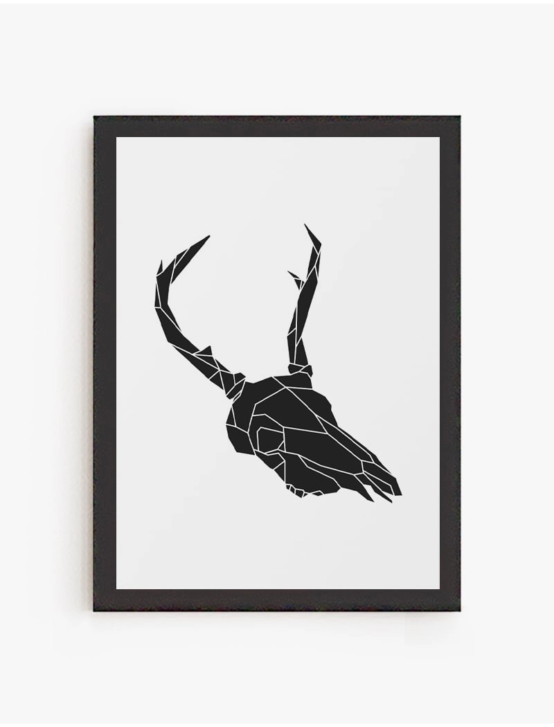 Cuadro Cráneo Geométrico | Be Minimal