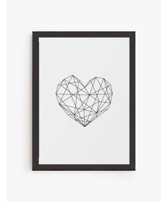 Cuadro Corazón Geométrico | Be Minimal