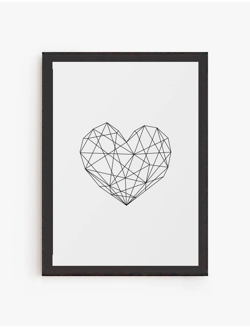 Cuadro Corazón Geométrico | Be Minimal