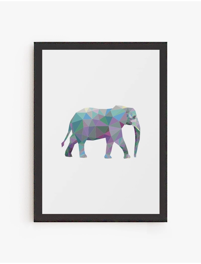Cuadro Elefante Geométrico | Be Minimal