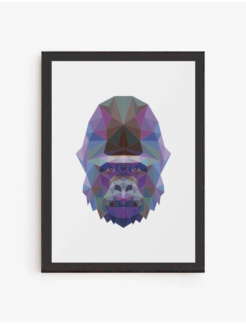 Cuadro Gorila Geométrico | Be Minimal