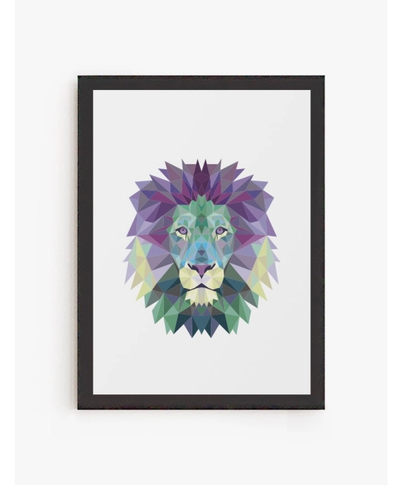 Cuadro León Geométrico | Be Minimal