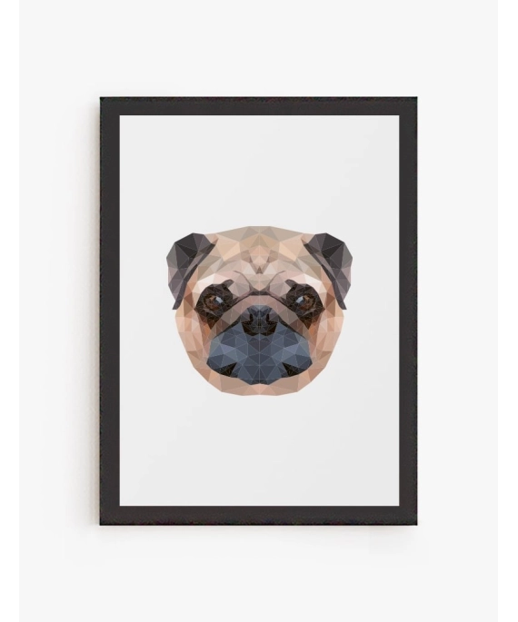 Cuadro Pug Geométrico | Be Minimal