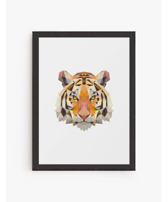 Cuadro Tigre Geométrico | Be Minimal