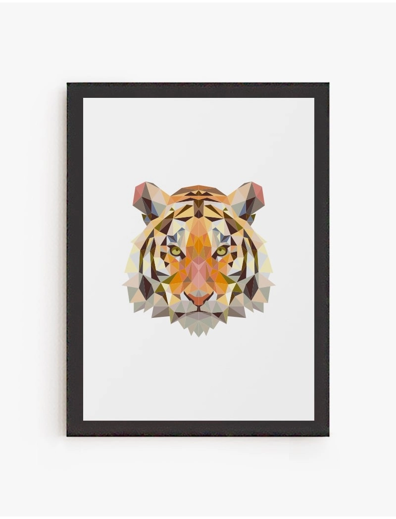 Cuadro Tigre Geométrico | Be Minimal