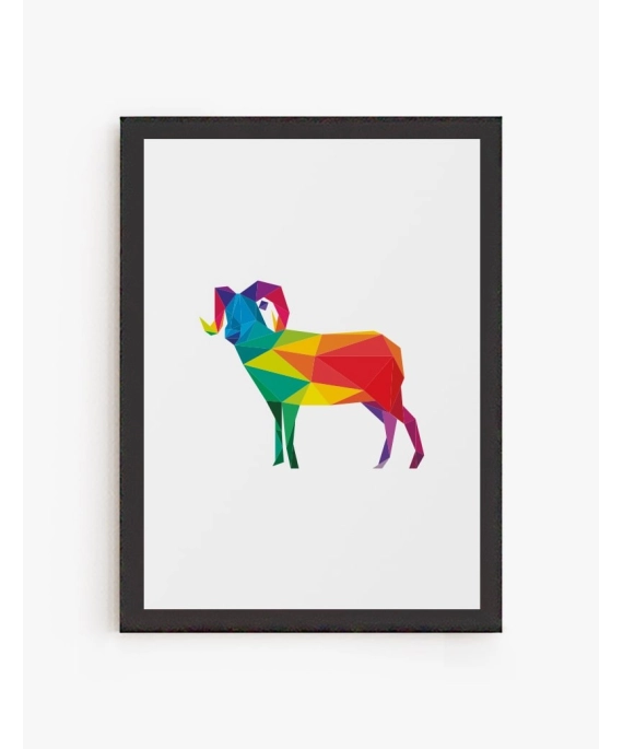 Cuadro Cabrito color Geométrico | Be Minimal