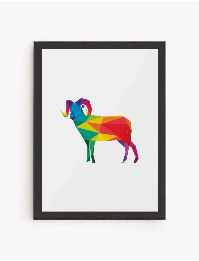 Cuadro Cabrito color Geométrico | Be Minimal