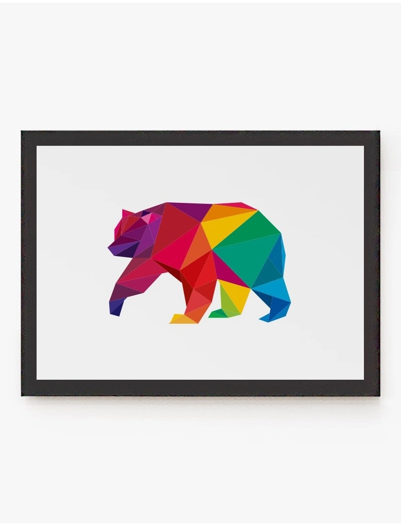 Oso color Geométrico | Be Minimal