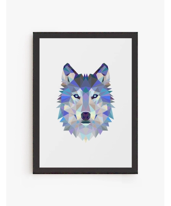 Cuadro Lobo Geométrico | Be Minimal