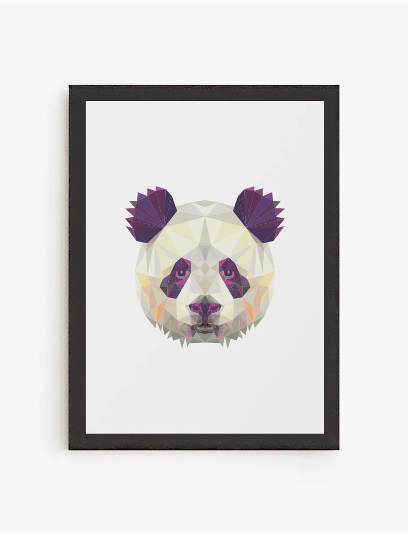 Cuadro Panda Geométrico | Be Minimal