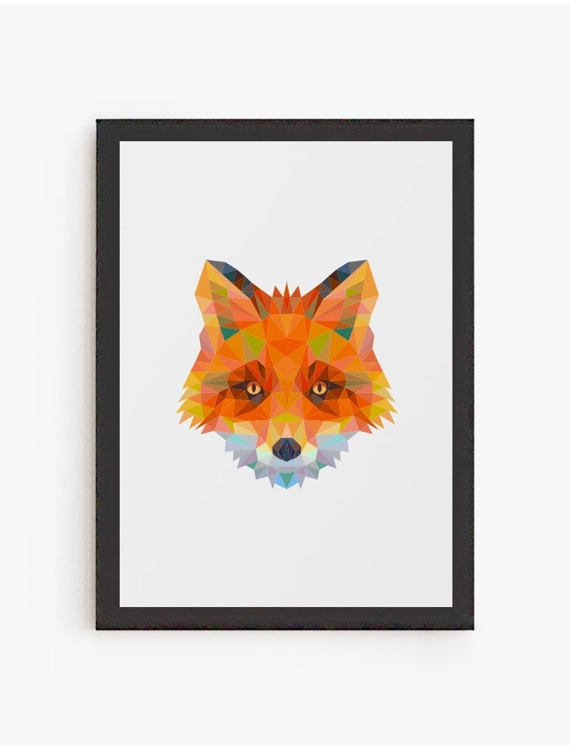 Cuadro Zorro Geométrico | Be Minimal