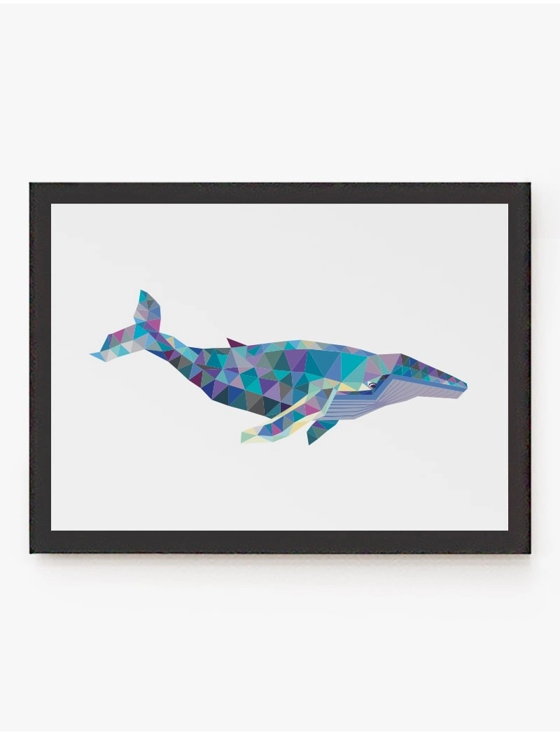Cuadro Ballena Geométrica | Be Minimal