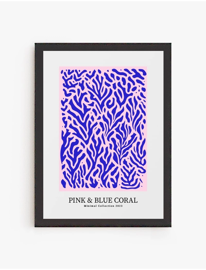 Cuadro Pink and Blue Coral | Be Minimal