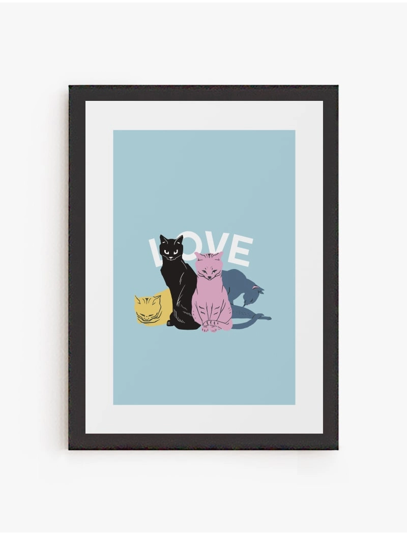 Cuadro Love Gatitos | Be Minimal