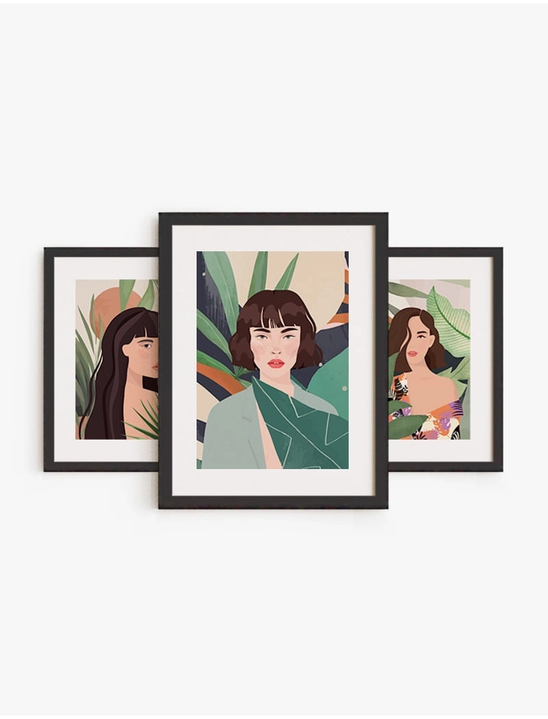 Set Cuadro Chicas in the Jungle | Be Minimal