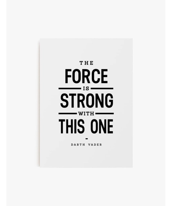 Cuadro The force is strong with this one | Be Minimal