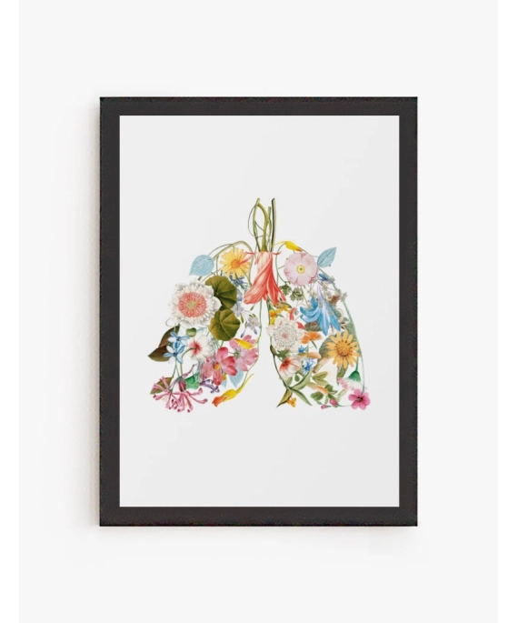 Cuadro Pulmones Floral | Be Minimal