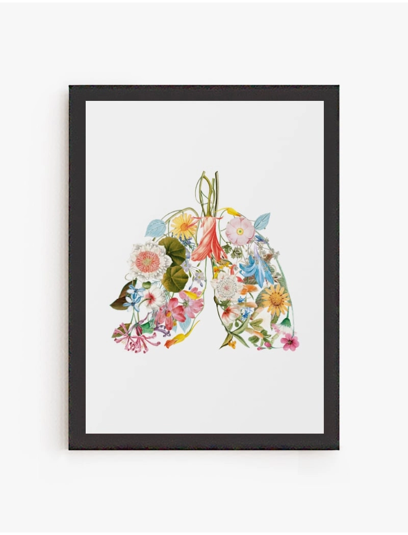 Cuadro Pulmones Floral | Be Minimal