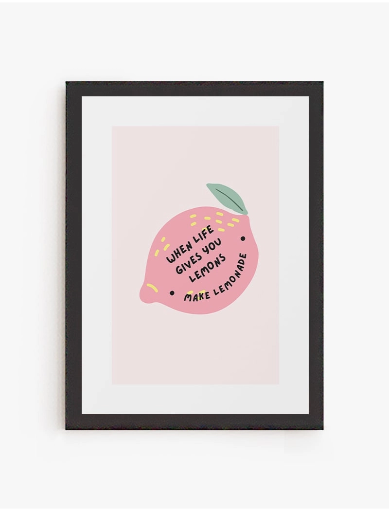 Cuadro cuando la vida te da limones | Be Minimal