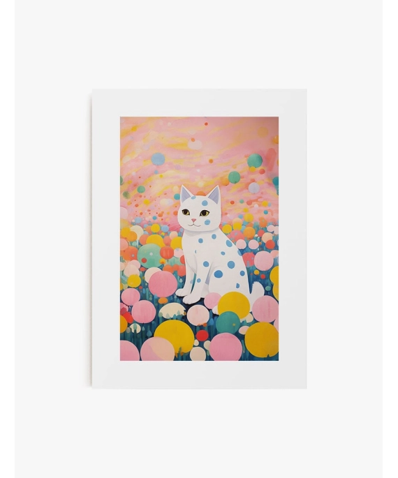 Cuadro Gato Yayoi Kusama | Be Minimal