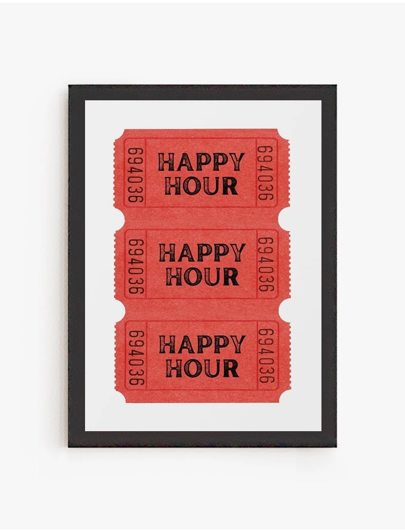 Cuadro Ticket Happy Hour | Be Minimal
