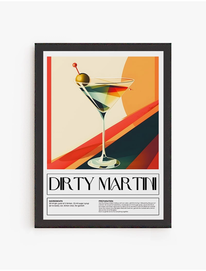 Cuadro Cóctel Dirty Martini | Be Minimal