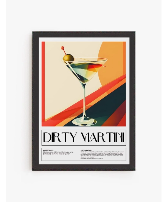 Cuadro Cóctel Dirty Martini | Be Minimal