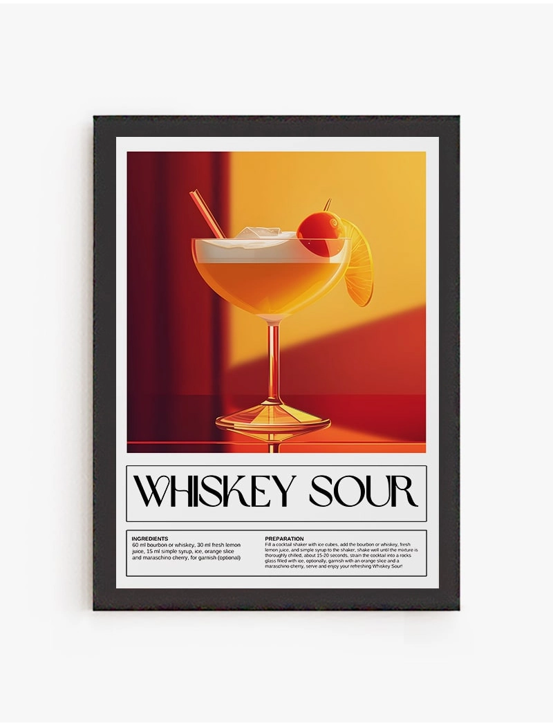 Cuadro Cóctel Whiskey Sour | Be Minimal