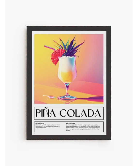 Cuadro Cóctel Piña Colada | Be Minimal