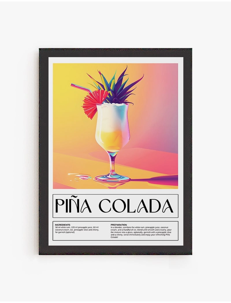 Cuadro Cóctel Piña Colada | Be Minimal