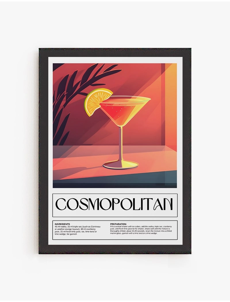 Cuadro Cóctel Cosmopolitan | Be Minimal