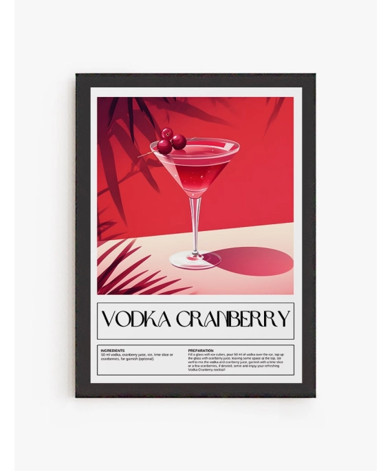 Cuadro cóctel Vodka Cranberry | Be Minimal