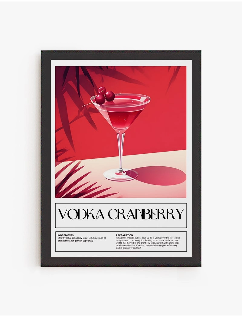 Cuadro cóctel Vodka Cranberry | Be Minimal