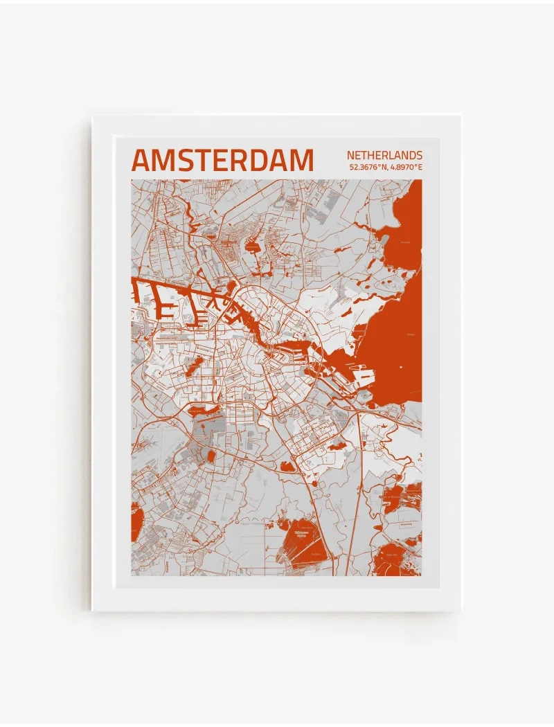 Cuadro Mapa Ámsterdam | Be Minimal