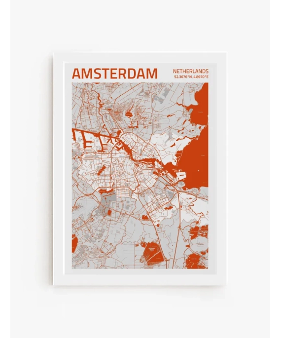 Cuadro Mapa Ámsterdam | Be Minimal