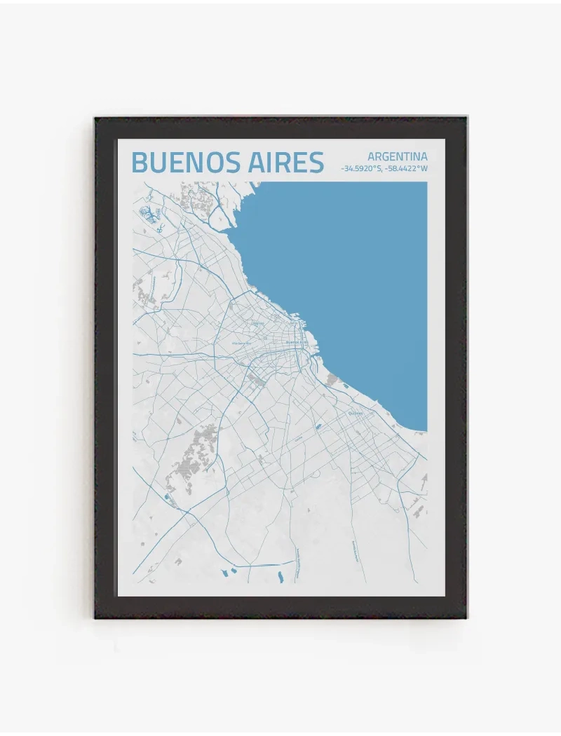 Cuadro Mapa Buenos Aires | Be Minimal