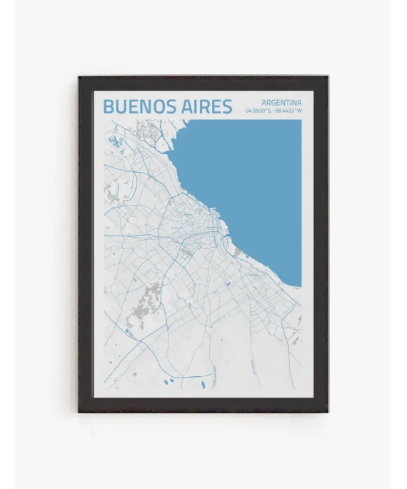 Cuadro Mapa Buenos Aires | Be Minimal