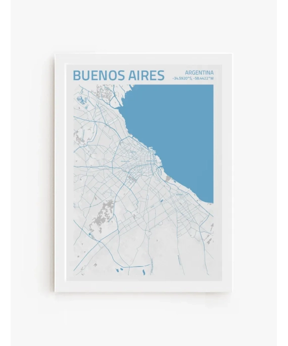 Cuadro Mapa Buenos Aires | Be Minimal